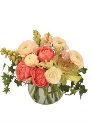 Calming Coral Flower Bouquet