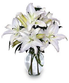 Casa Blanca Lilies Flower Bouquet