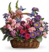 Country Days   Basket Flower Bouquet