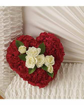 Devoted Heart Casket Insert Flower Bouquet