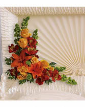 Island Sunset Casket Insert Flower Bouquet