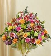 Pastel Sympathy   Basket Flower Bouquet