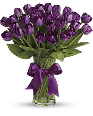 Passion Purple Tulips Flower Bouquet