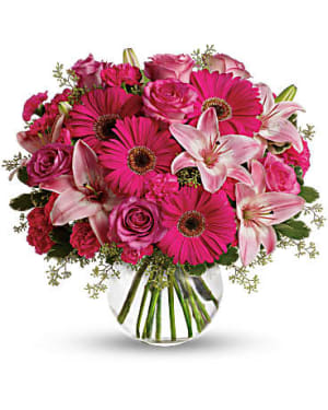 Pink Party Vase  Arrangement Flower Bouquet