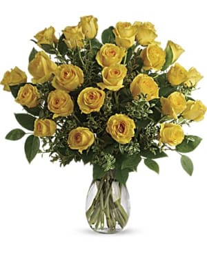 Dozen Yellow roses Flower Bouquet