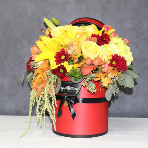 Bright Colors In A Box Flower Bouquet