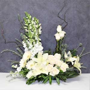 Funeral Services Picture Frame Flower Bouquet
