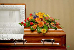 Graceful Garden Casket Spray Flower Bouquet