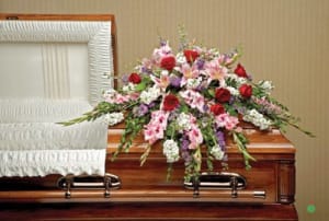 Perfect Pastoral Casket Spray Flower Bouquet