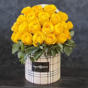 YELLOW ROSES IN ANY BURBURRY BOX