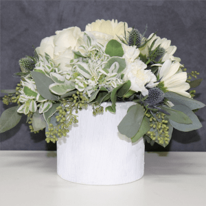 White Flowers in any short vase Flower Bouquet