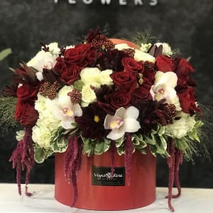 Express Your Love In Any Red Box  Flower Bouquet