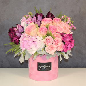 Cuteness in any pink Box Flower Bouquet