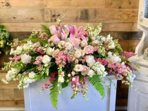 Lovely in Pink Casket Spray by Fanny's Flowers Flower Bouquet