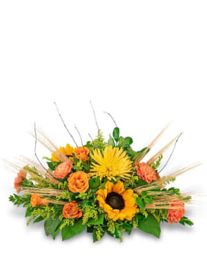 Abundant Wheat Centerpiece Flower Bouquet