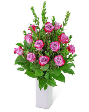 Lovely Lavender Roses (12) Flower Bouquet