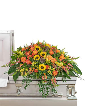 Sunset  Reflections  Casket  Spray Flower Bouquet