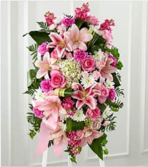 The FTDÂ® Gently into the Ever-Afterâ„¢ Standing Spray Flower Bouquet