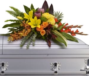 Island Memories Casket Spray Flower Bouquet