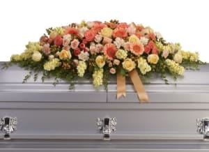 Warmest Remembrance Casket Spray Flower Bouquet