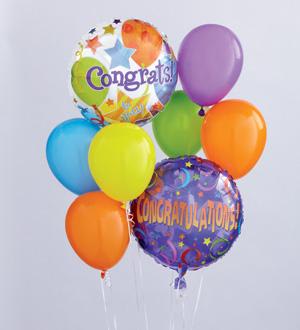 Congratulations Balloon Bouquet Flower Bouquet