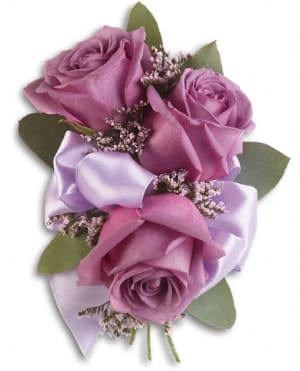 Soft Lavender Corsage Flower Bouquet