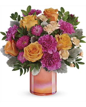 Perfect Spring Peach Bouquet- SOLD IN SIMILAR CONTAINER Flower Bouquet