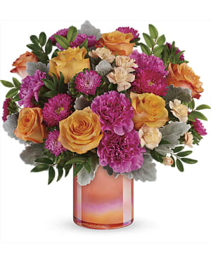 Perfect Spring Peach Bouquet- SOLD IN SIMILAR CONTAINER Flower Bouquet