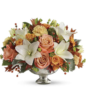 Teleflora's Harvest Shimmer Centerpiece Flower Bouquet