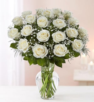 Ultimate White Roses 24,36,48 Flower Bouquet