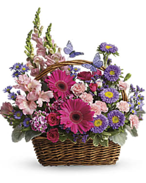 Country Basket Blooms Flower Arrangement Country Basket Blooms Flower Bouquet
