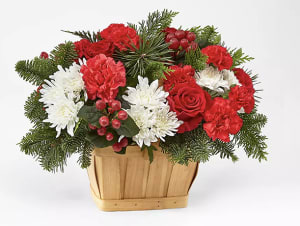 Good Tidings Floral Basket Flower Bouquet