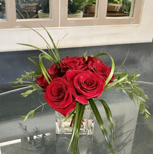 Rose cube/Vase Flower Bouquet