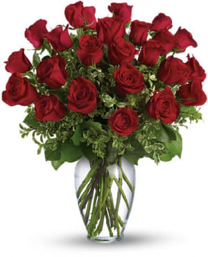 Always on My Mind  - 2 Doz Long Stemmed Red Roses Flower Bouquet