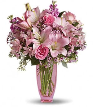 Pink Pink Bouquet with Pink Roses Flower Bouquet