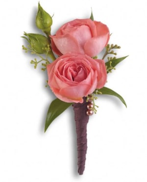 Rose Simplicity Boutonniere Flower Bouquet