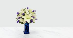 Beyond Blue Bouquet - VASE INCLUDED Flower Bouquet