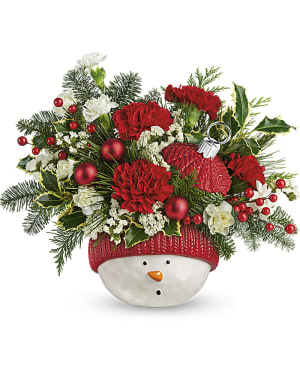 Snowman Ornament Bouquet Flower Bouquet