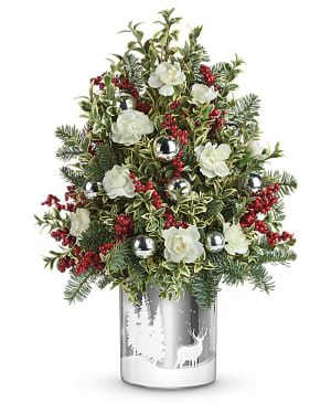 Snowy Wonderland Tree Flower Bouquet