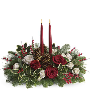 Christmas Wishes Centerpiece Flower Bouquet