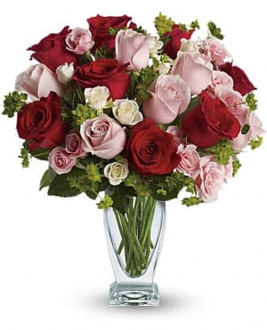 Cupid's Creation with Red Roses Flower Bouquet