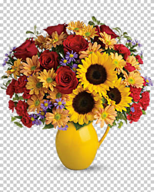 Sunny Day Pitcher of Joy Flower Bouquet