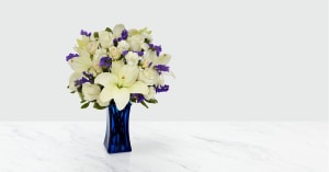 Beyond Blue Bouquet - VASE INCLUDED Flower Bouquet