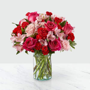 You're Precious Designers Choice Bouquet (Hot Pink, Lite Pink, Red) Flower Bouquet