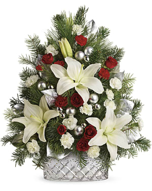 Teleflora's Sparkling Silver Tree Flower Bouquet