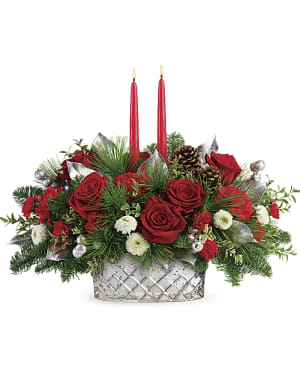 Teleflora's Merry Mercury Centerpiece Flower Bouquet