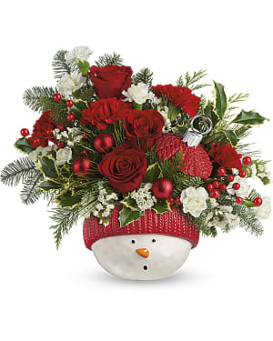 Snowman Ornament Bouquet Flower Bouquet