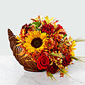 Fall Harvest™ Cornucopia - Exquisite Flower Bouquet