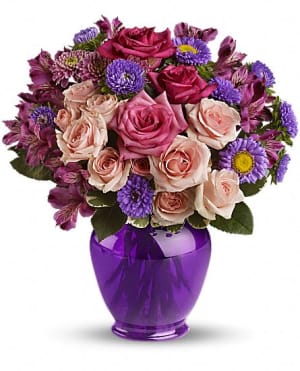 Precious in Purple Flower Bouquet