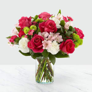 Sweet & Pretty Designers Choice Bouquet ( Pink, White, Red, Green) Flower Bouquet